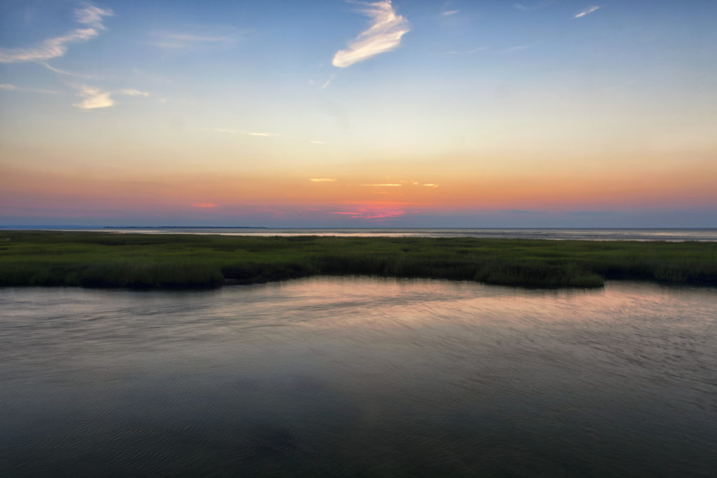 A stunning sunset in Hampton Beach, New Hampshire