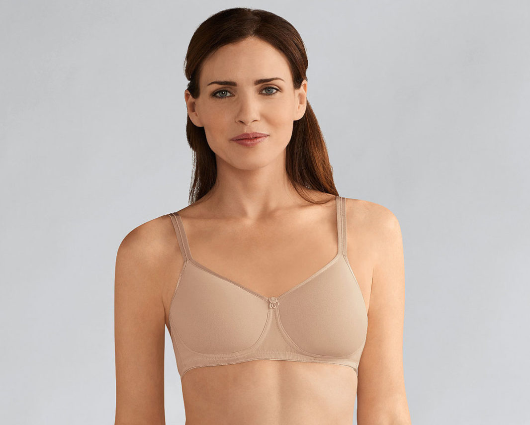 Lady Grace nude Amoena Mara Contour Wire-Free Bra on model