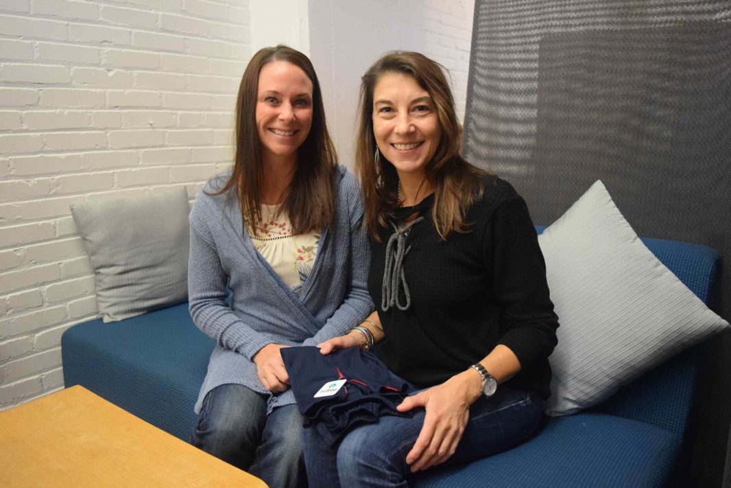 befree co-founders Nikki Puzzo (left) and Joanne DiCamillo (right) at the MassChallenge Boston offices