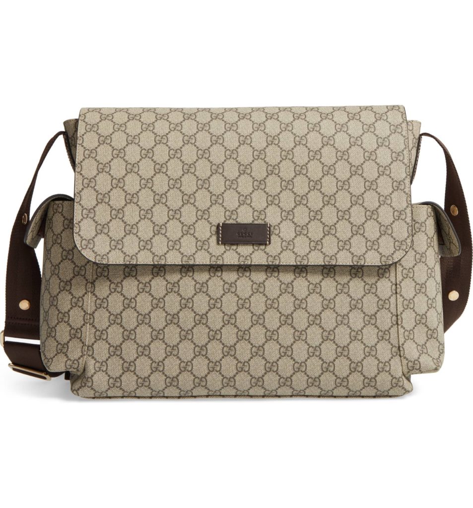 Gucci Diaper Messenger Bag Logo Print