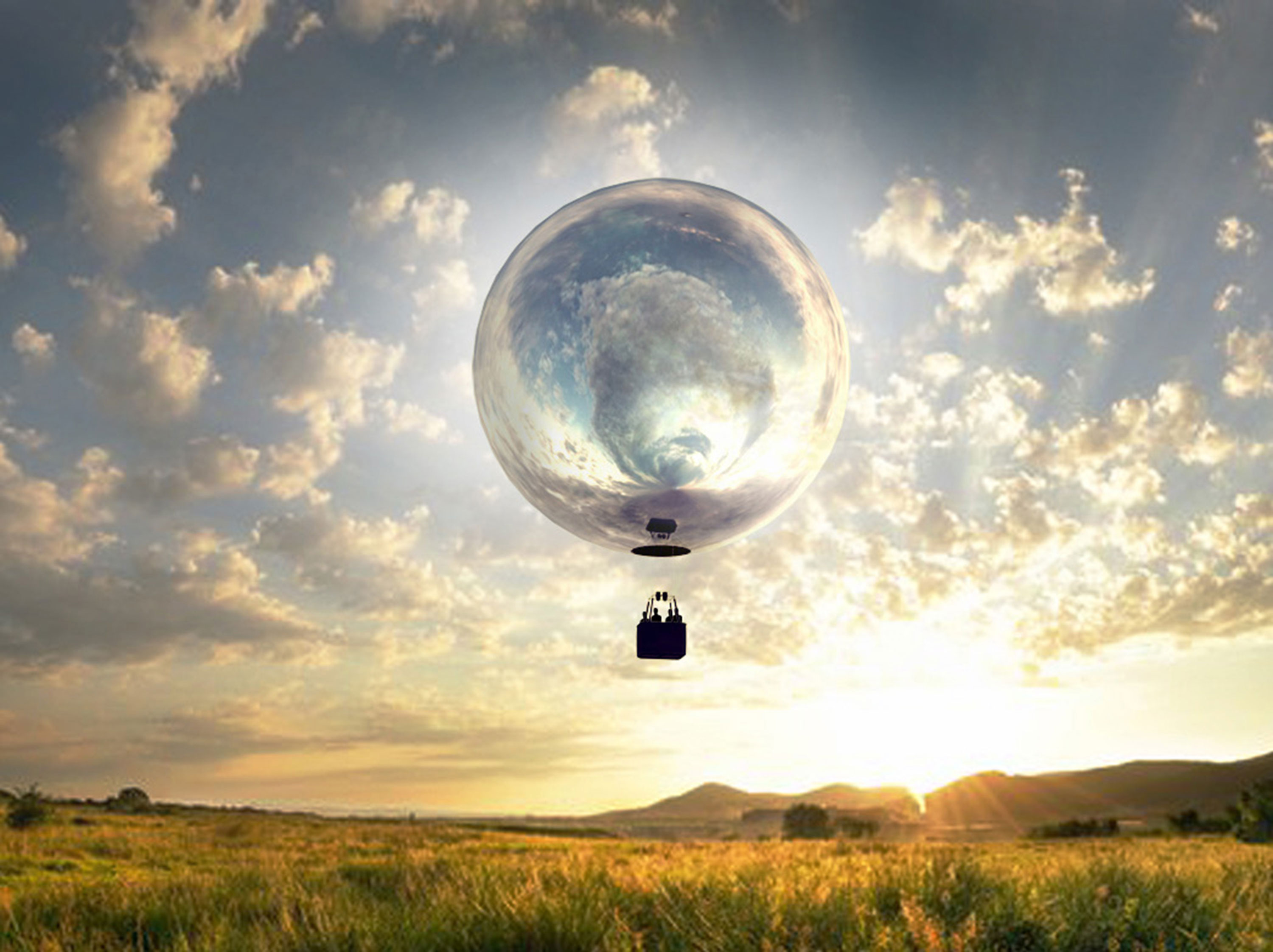 Новые горизонты жизни. Воздушный шар. Воздушный шар в небе. Гигантский воздушный шар. Зеркальный воздушный шар.